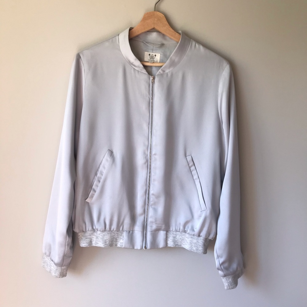 Satin bomber jacket